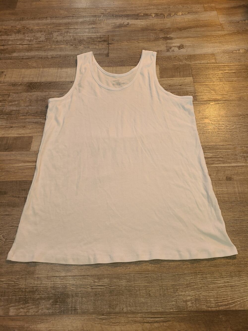 Bobbie brooks 2x women's plus size ribbed white tank top